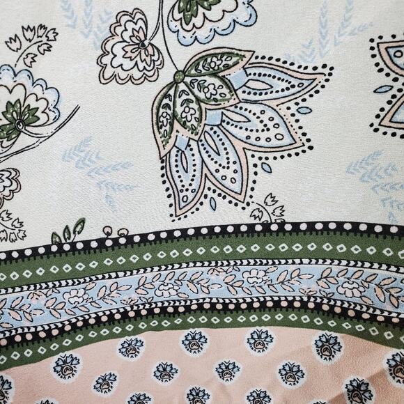 Sanctuary Long Sleeve Tie Neck Boho Floral Blouse Size Large - Picture 5 of 6